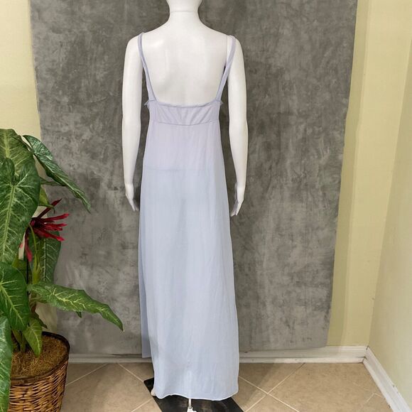 Vtg 60's Made in California Maxi Full Length Nightgown Lacey Night Slip Dress M - Picture 4 of 12